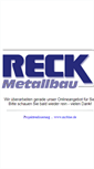 Mobile Screenshot of metallbau-reck.de