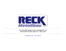 Tablet Screenshot of metallbau-reck.de